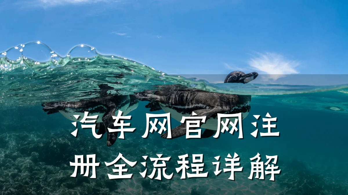 汽车网官网注册全流程详解