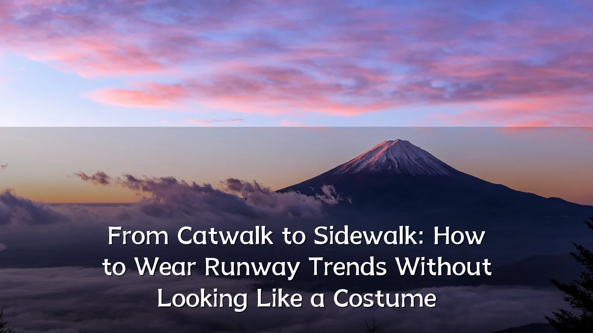 From Catwalk to Sidewalk: How to Wear Runway Trends Without Looking Like a Costume