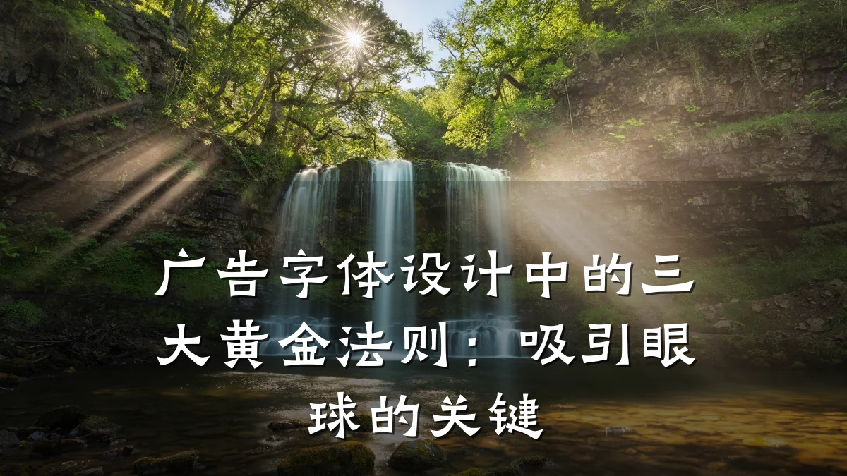 广告字体设计中的三大黄金法则:吸引眼球的关键