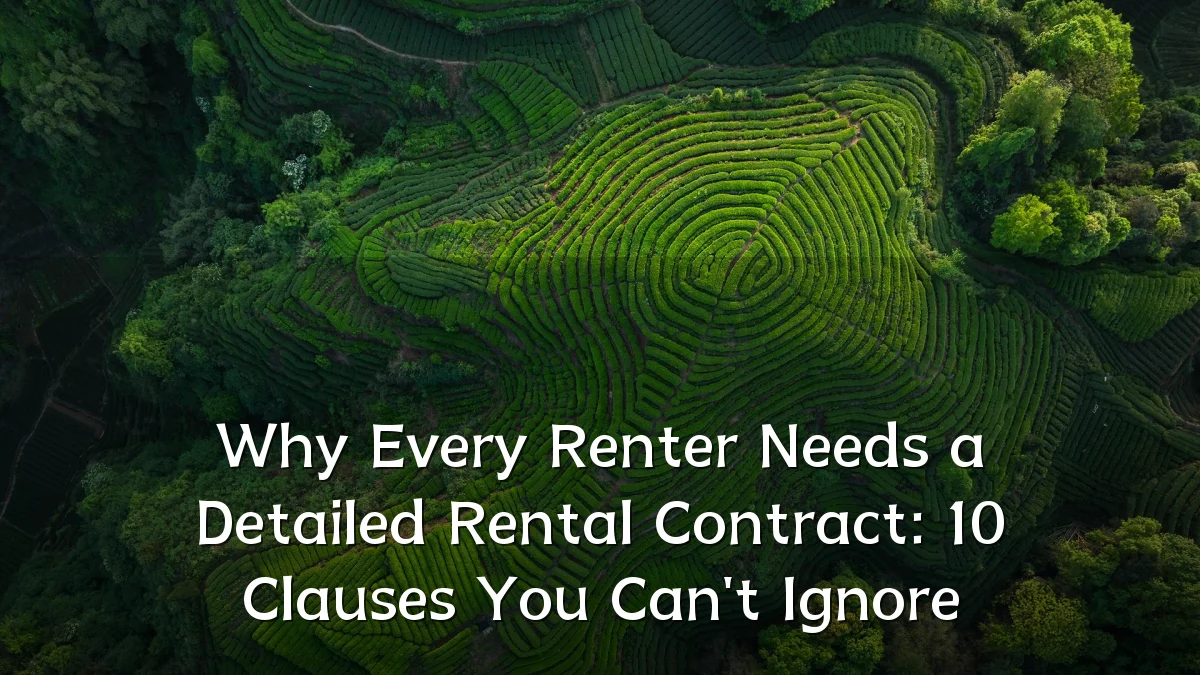 Why Every Renter Needs a Detailed Rental Contract: 10 Clauses You Can't Ignore