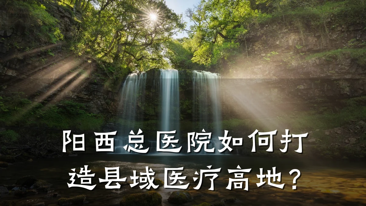 阳西总医院如何打造县域医疗高地?